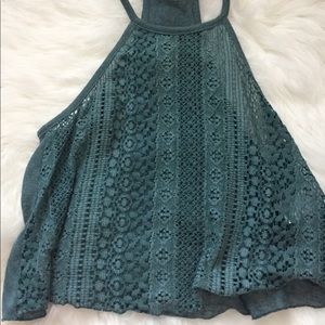 Flowy Lace Front Crop Top